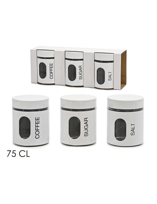 BARATTOLI 3pezzi  BIANCO LUCIDO 75cl