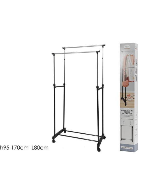 DOUBLE EXTENSIBLE CLOTHES HANGER 95-170cm