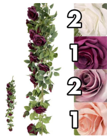 DROP SHINING ROSES ASSORTED 120cm