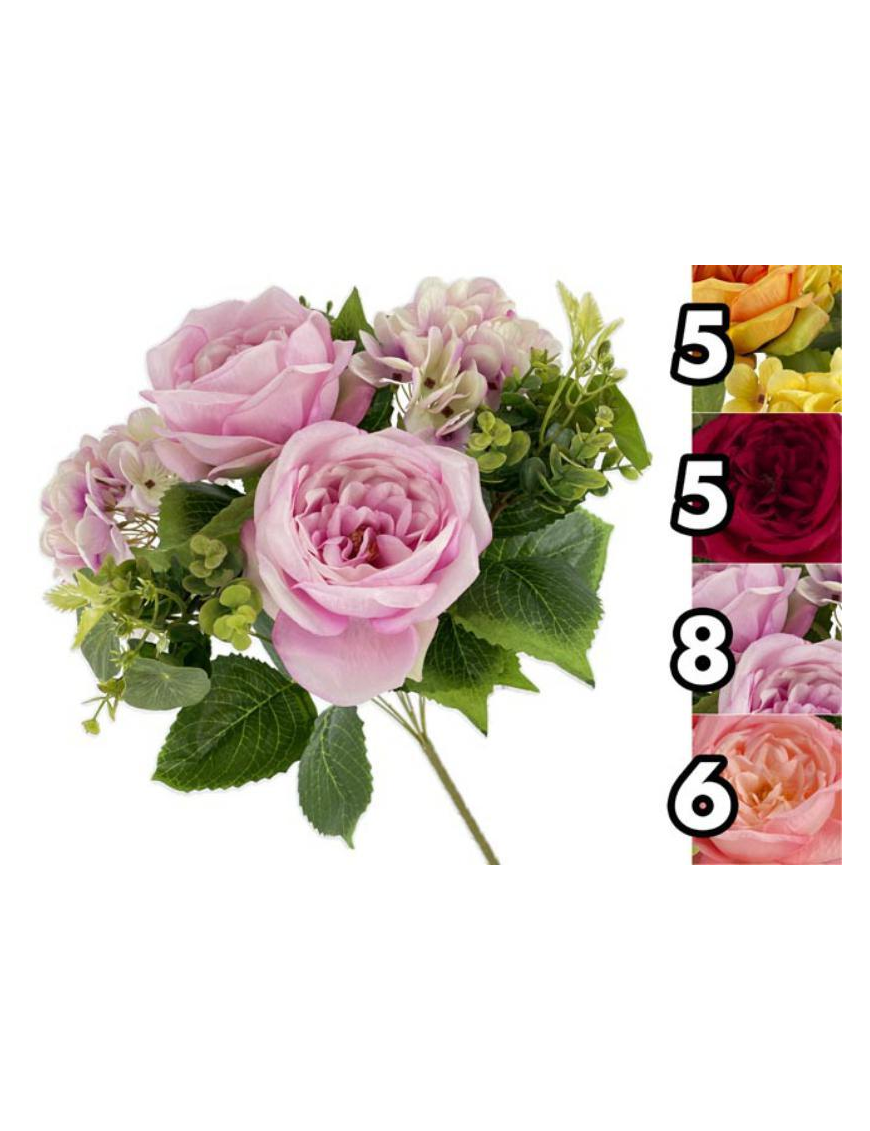 HYDRANGEA+ROSE BOUQUET 52cm