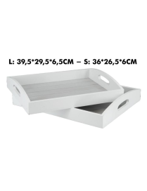 TRAYS 2 pieces ROMANTIC GRAY LINE