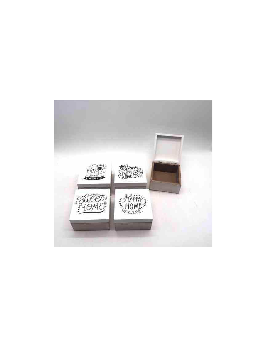 WOODEN TEA BOX 10x10x6cm
