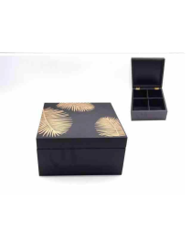TEA-HERB BOX 18x18x9.5 BLACK