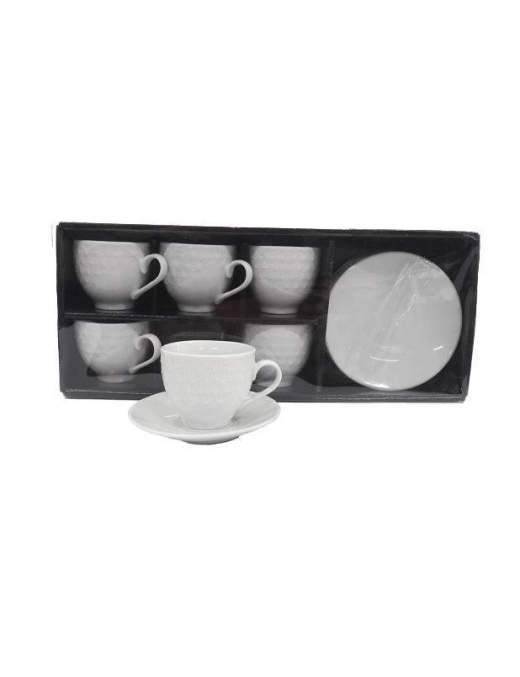 SERVIZIO CAFFE' 6pezzi 80cc CON PIATTINO
