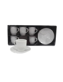 SERVIZIO CAFFE'  6pezzi 80cc CON PIATTINO