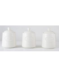 BARATTOLI  SIMPLE BIANCHI 3pezzi 500ml 9x13cm
