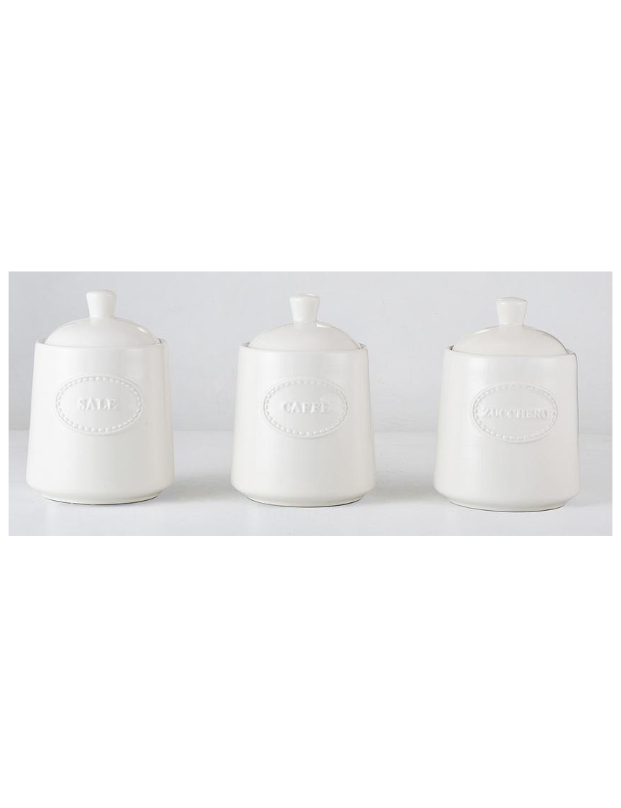 BARATTOLI  SIMPLE BIANCHI 3pezzi 500ml 9x13cm