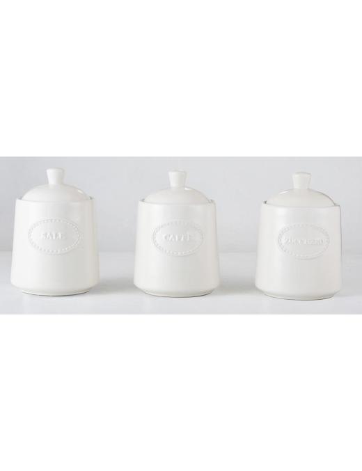 BARATTOLI  SIMPLE BIANCHI 3pezzi 500ml 9x13cm
