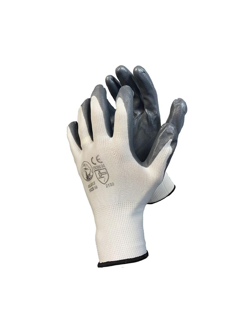 NITRILE WORK GLOVES SIZE 11 GRAY