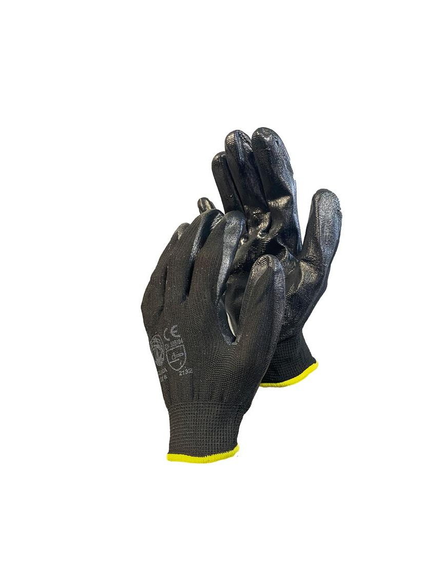 NITRILE WORK GLOVES SIZE 11 BLACK