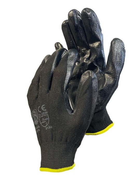 GUANTI DA LAVORO NITRILE MISURA 11 NERO
