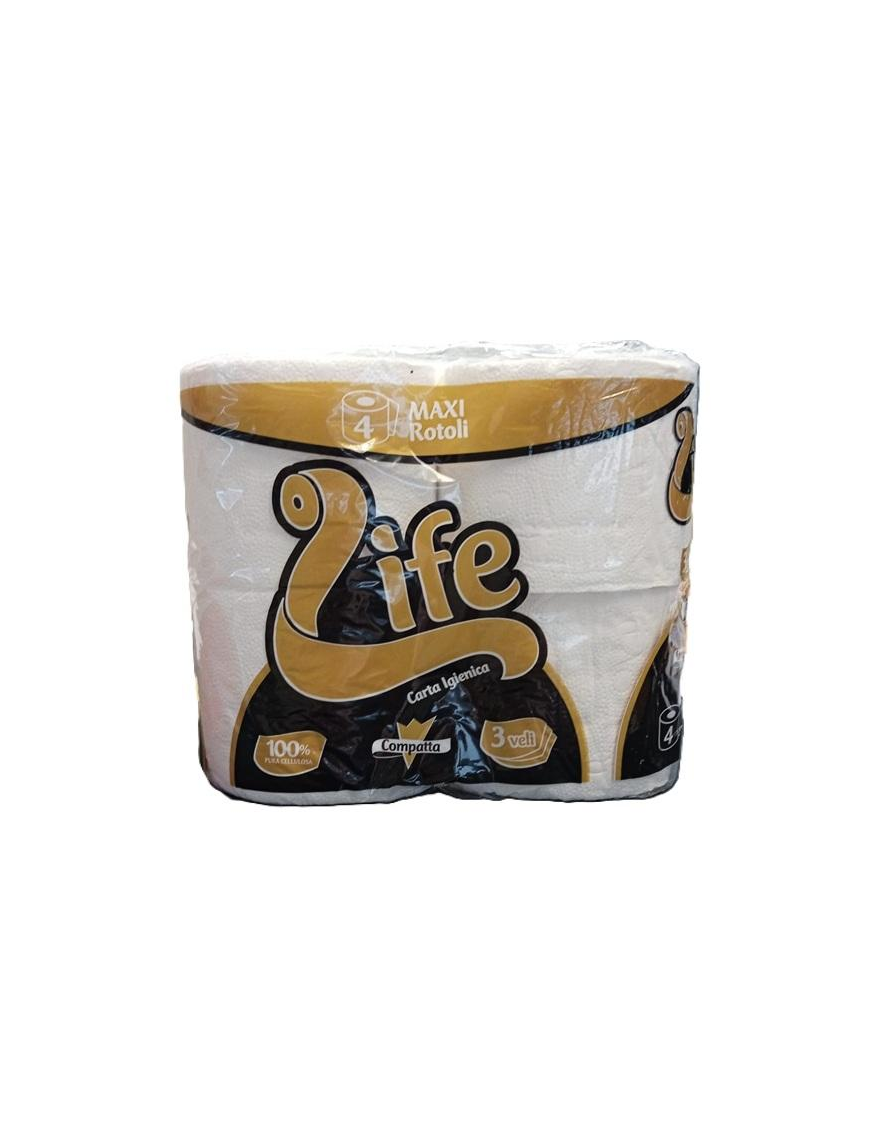 CARTA IGIENICA 4 ROTOLI MAXI LIFE NERO