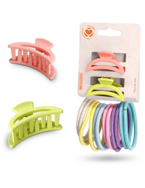 ELASTICI CAPELLI + PINZETTE 2pezzi