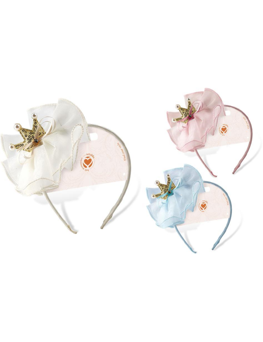 HAIRBAND WITH BOW+BEADS