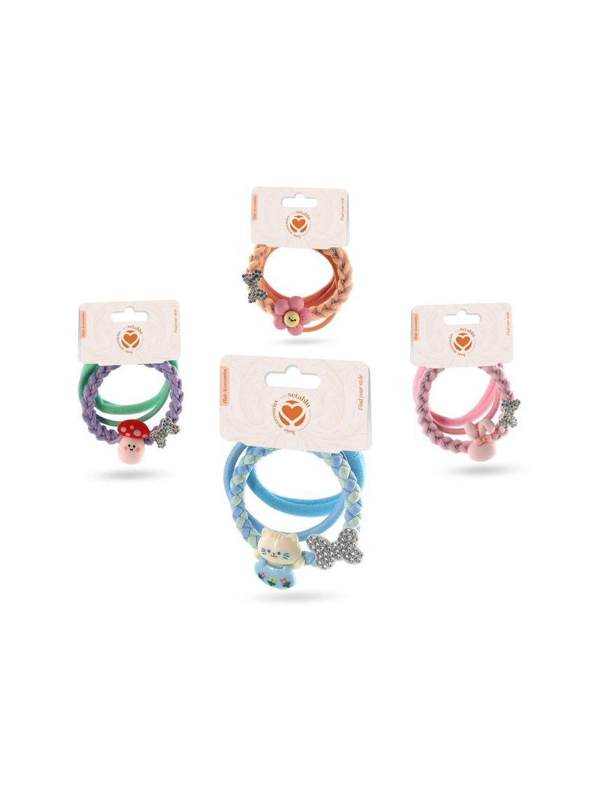 ELASTICI CAPELLI 3pezzi COLORI ASSORTITI