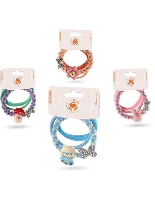 ELASTICI CAPELLI 3pezzi COLORI ASSORTITI