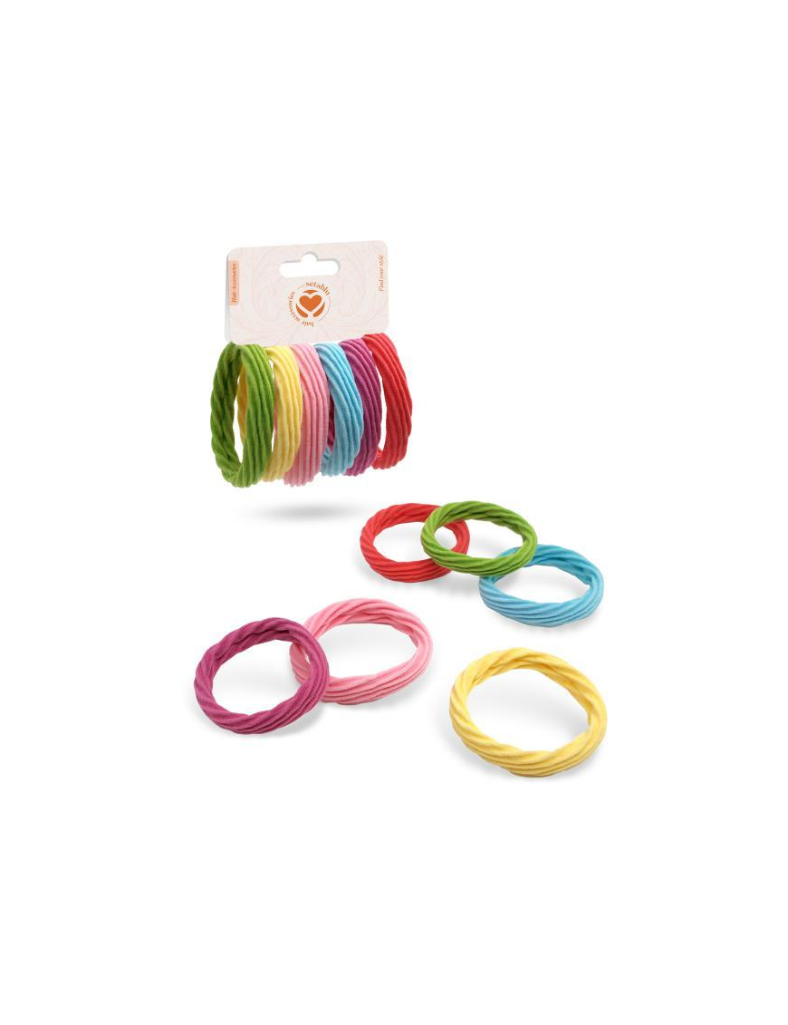 ELASTICI CAPELLI 6pezzi COLORI ASSORTITI