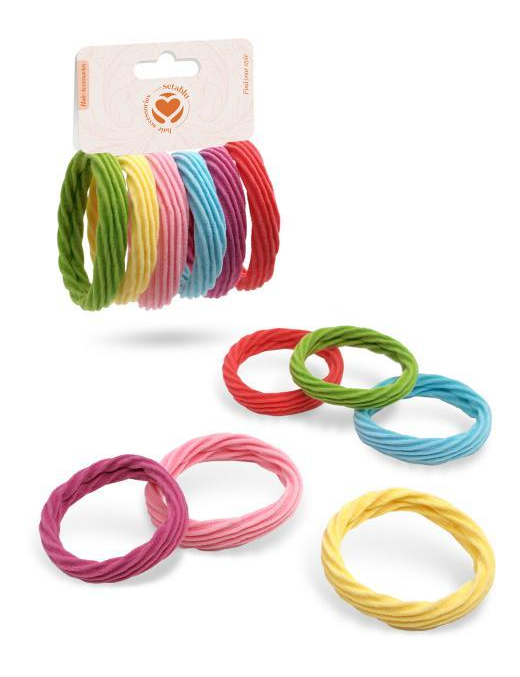 ELASTICI CAPELLI 6pezzi COLORI ASSORTITI