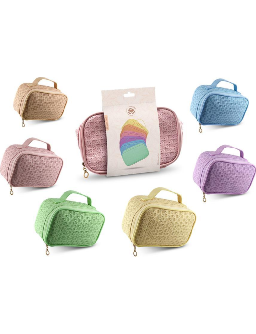 BEAUTY CASE TRAMA INTRECCIO BAULETTO COLORI ASSORTITI