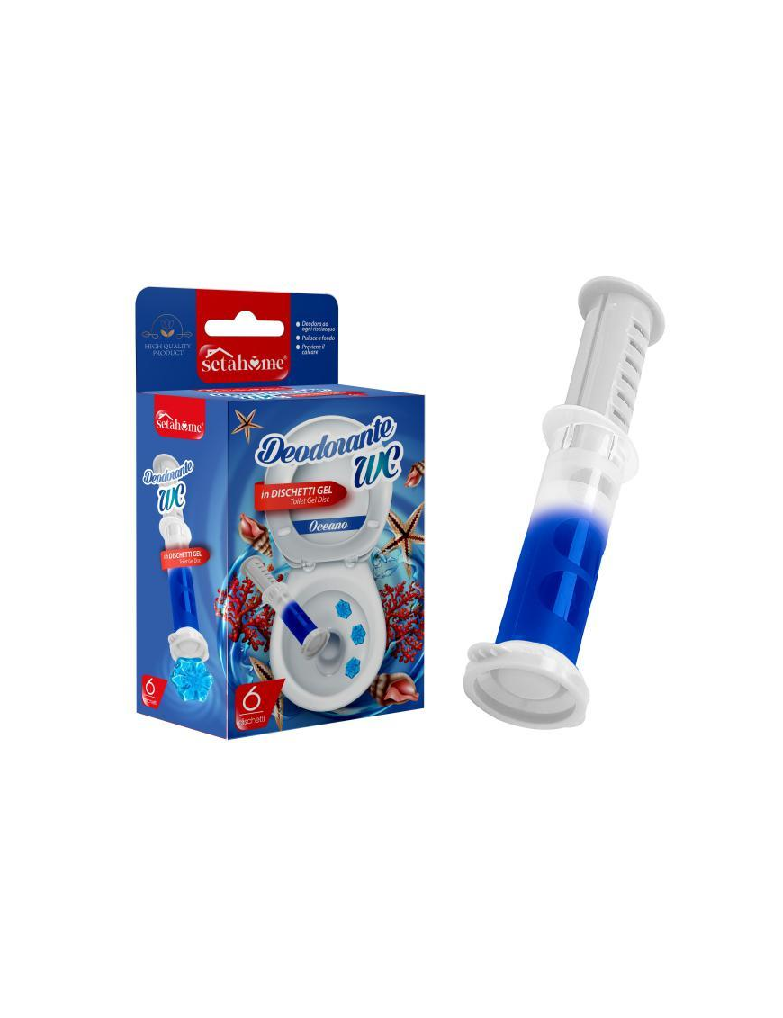 GEL TOILET DEODORIZER 6 APPLICATIONS OCEAN