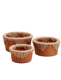 JUDE LINE CERAMIC CACHEPOT 3 pieces