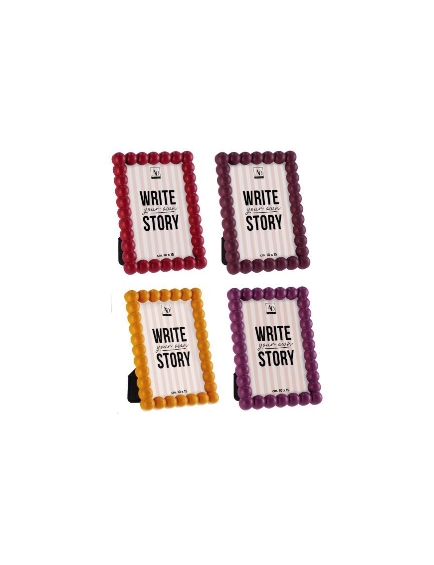 PLASTIC PHOTO FRAME ASSORTED COLORS 10x15cm