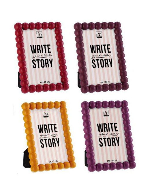 PLASTIC PHOTO FRAME ASSORTED COLORS 10x15cm
