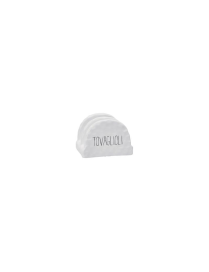 WHITE CERAMIC NAPKIN HOLDER 9x7x6.5cm