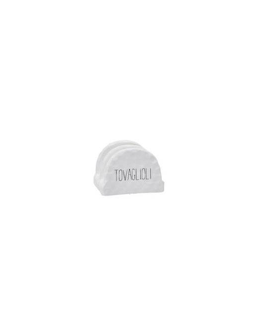 PORTATOVAGLIOLI BIANCO IN CERAMICA  9x7x6,5cm
