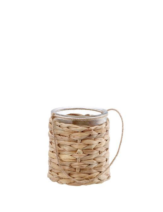 NATURAL FIBER CANDLE HOLDER LANTERN13x15cm