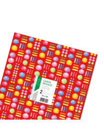 CARTA REGALO 2 FOGLI ASSORTITO 70x100 CENTIMETRI