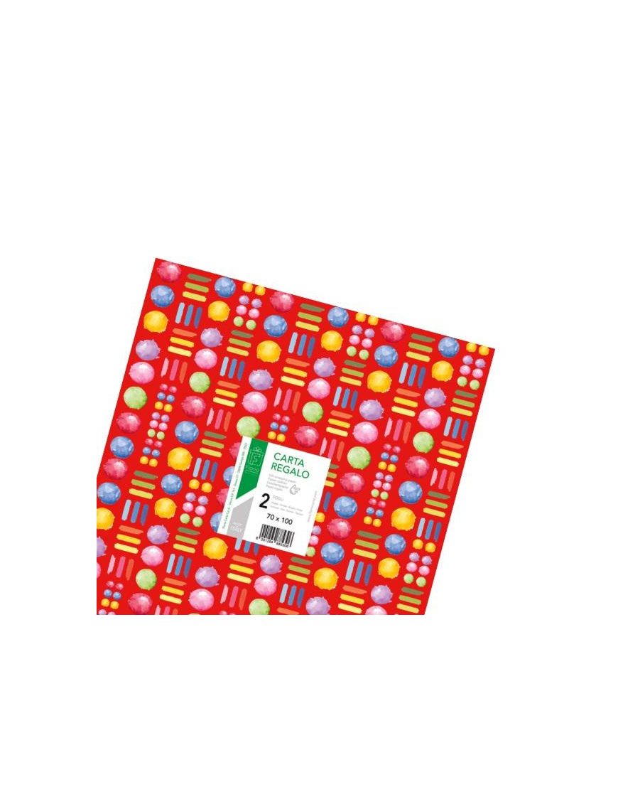 CARTA REGALO 2 FOGLI ASSORTITO 70x100 CENTIMETRI