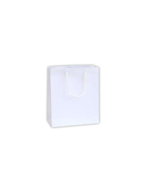 LUXURY WHITE COLOR SHOPPER 16x8x19 CENTIMETERS