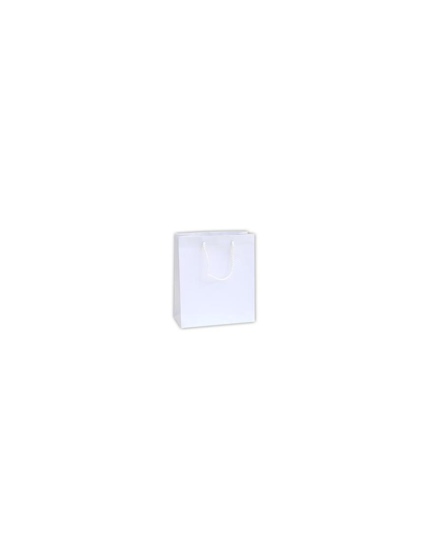 LUXURY WHITE COLOR SHOPPER 16x8x19 CENTIMETERS