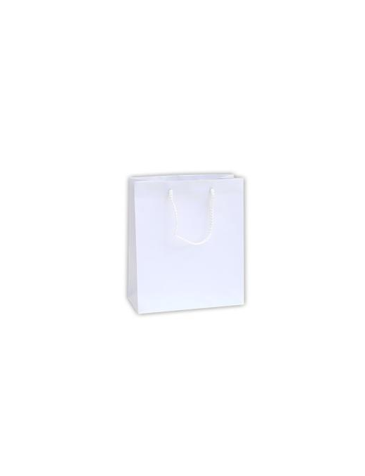 LUXURY WHITE COLOR SHOPPER 16x8x19 CENTIMETERS