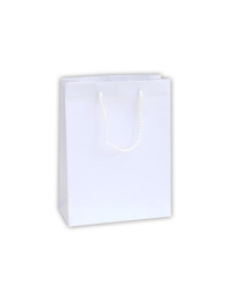 LUXURY WHITE COLOR SHOPPER 22x10x29 CENTIMETERS