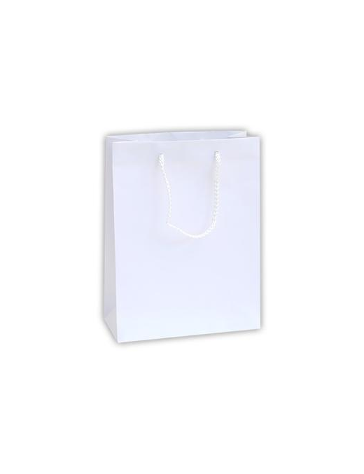 LUXURY WHITE COLOR SHOPPER 22x10x29 CENTIMETERS