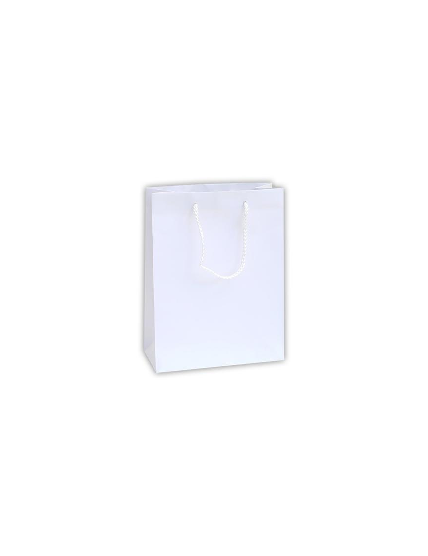 LUXURY WHITE COLOR SHOPPER 27x12x37 CENTIMETERS