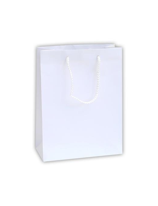 LUXURY WHITE COLOR SHOPPER 27x12x37 CENTIMETERS