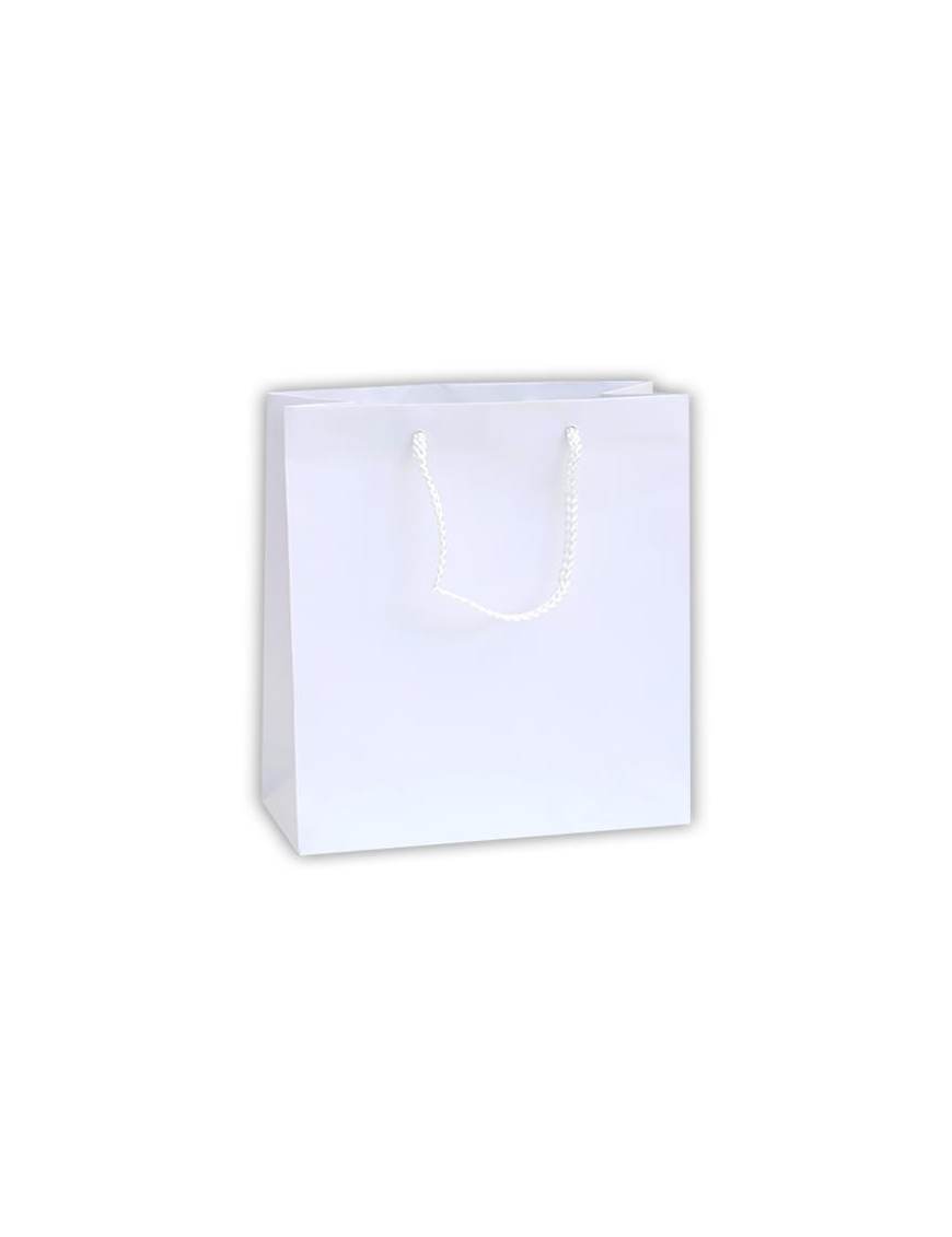 LUXURY WHITE COLOR SHOPPER 36x12x41 CENTIMETERS