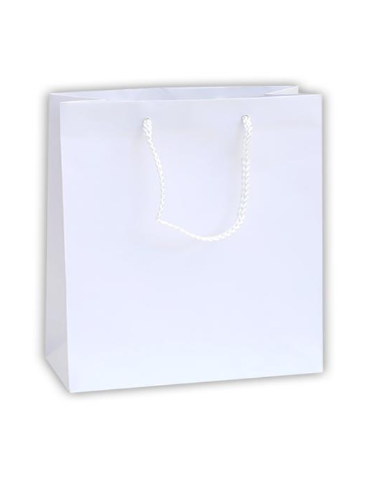LUXURY WHITE COLOR SHOPPER 36x12x41 CENTIMETERS