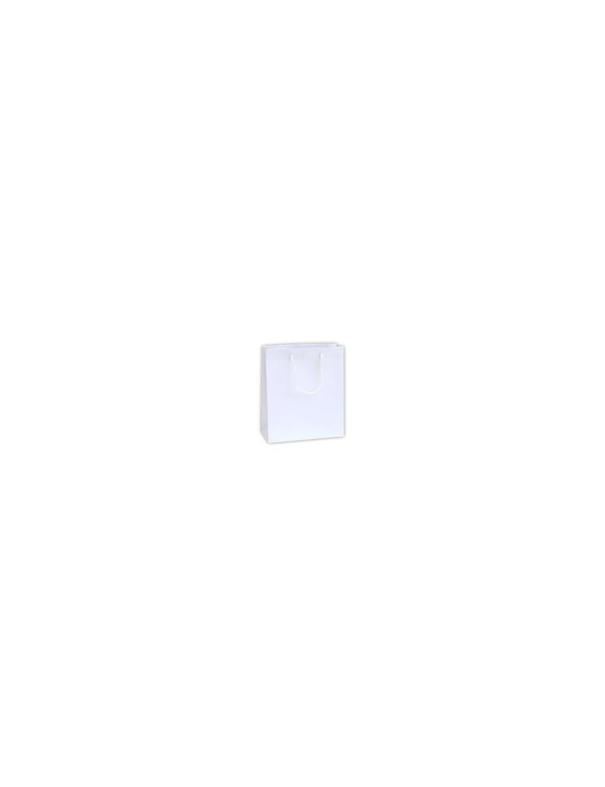 LUXURY WHITE COLOR SHOPPER 10x6.5x12 CENTIMETERS