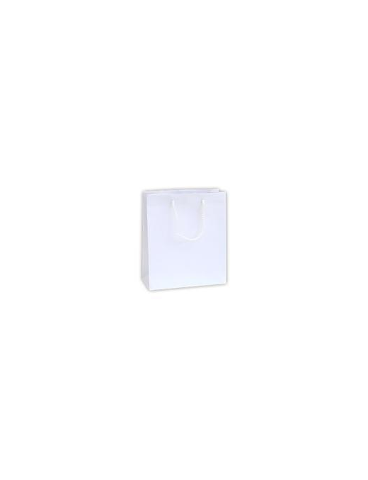 LUXURY WHITE COLOR SHOPPER 10x6.5x12 CENTIMETERS