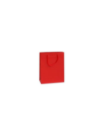 LUXURY RED COLOR SHOPPER 10x6.5x12 CENTIMETERS