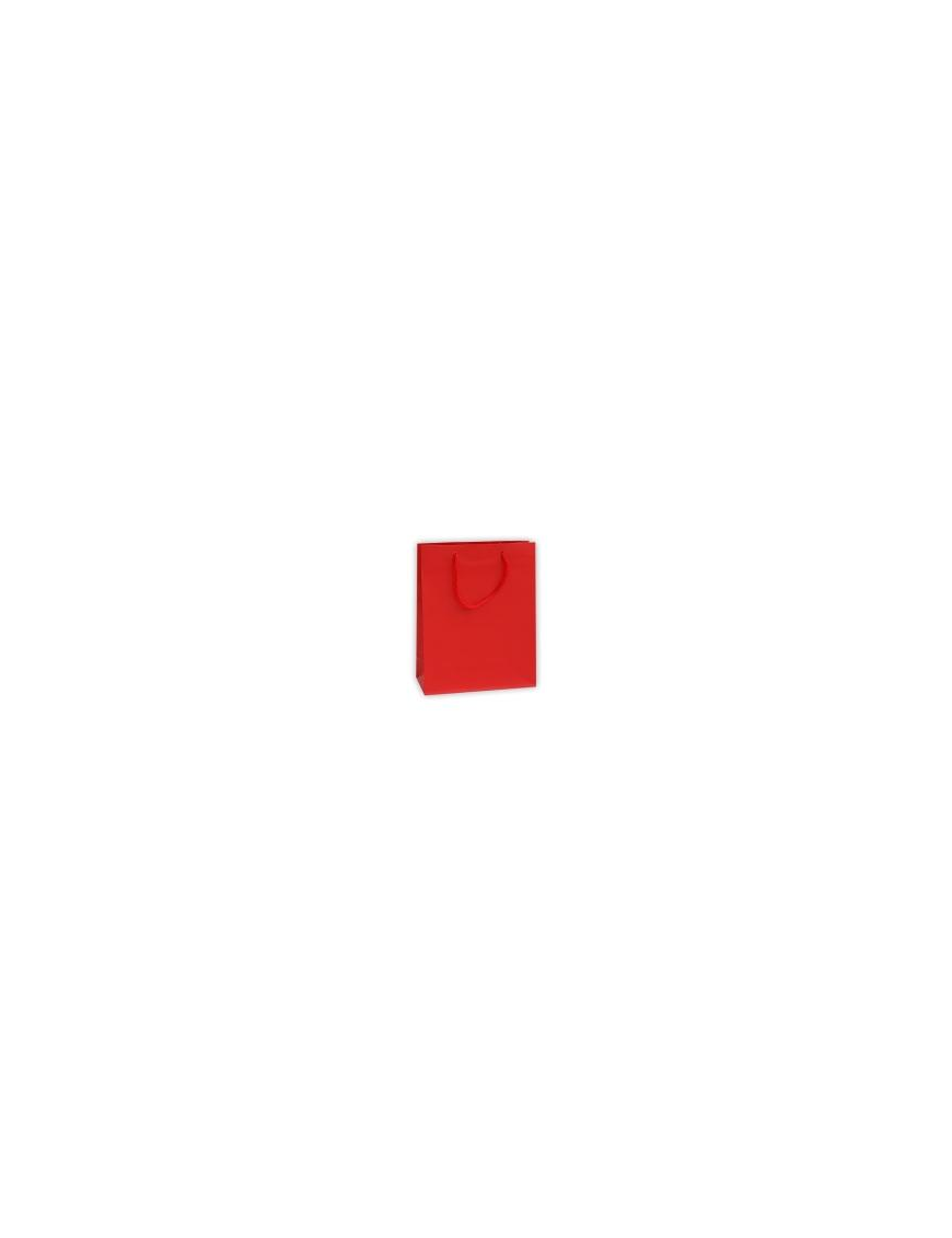 LUXURY RED COLOR SHOPPER 10x6.5x12 CENTIMETERS