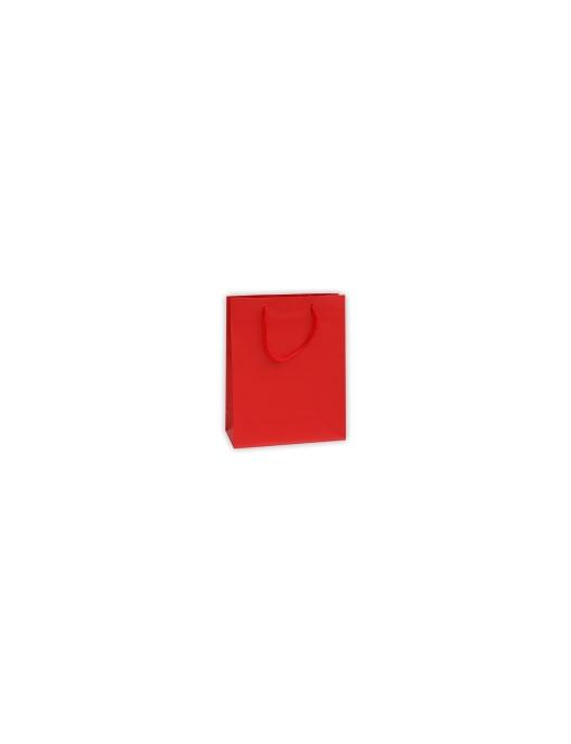 LUXURY RED COLOR SHOPPER 10x6.5x12 CENTIMETERS