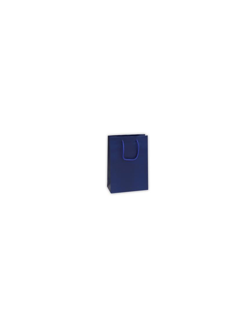 LUXURY BLUE COLOR SHOPPER 16x8x19 CENTIMETERS