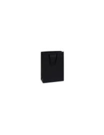 LUXURY BLACK COLOR SHOPPER 10x6.5x12 CENTIMETERS