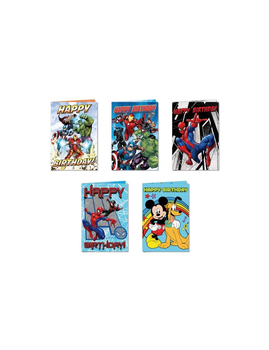 WALT DISNEY BIGLIETTI AUGURI 11,5x17 CENTIMETRI