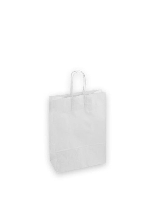 LUXURY SHOPPER WHITE KRAFT 23x10x32 CENTIMETERS